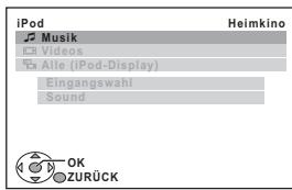 PANASONIC SC-PT470 - Bei Benutzung des MenüS START in der Modalität "IPOD" - 1
