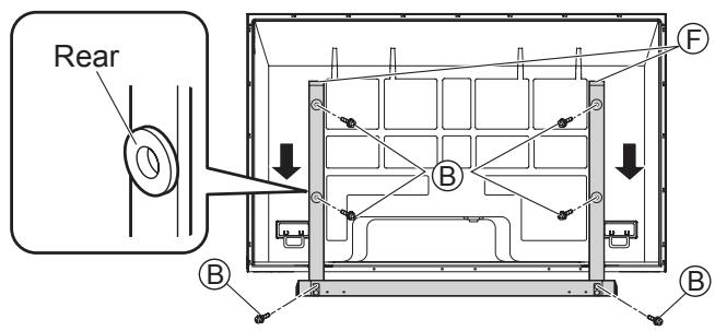 PANASONIC TY-ST65VX100 - Attach the stand poles. - 1