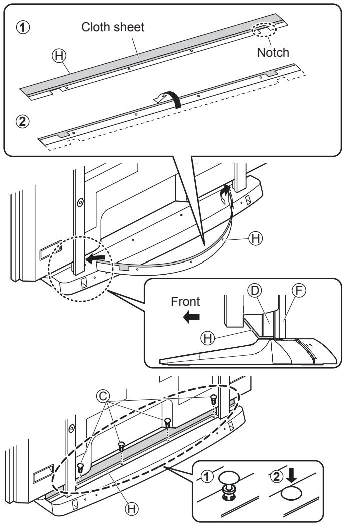 PANASONIC TY-ST65VX100 - Attach and secure the light-blocking panel. - 1