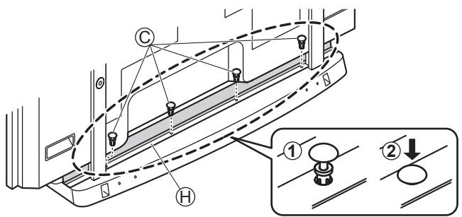 PANASONIC TY-ST65VX100 - Fixez et immobilisez le panneau de blocage de la lumière. - 2