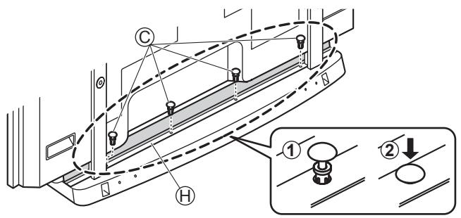 PANASONIC TY-ST65VX100 - Coloque y asegure el panel de bloqueo de luz. - 2