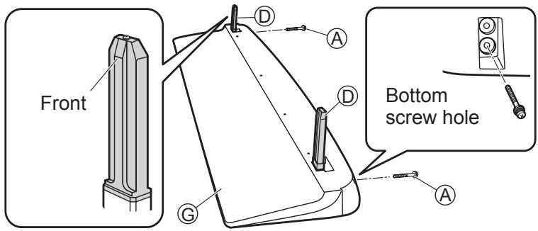 PANASONIC TY-ST65VX100 - Attach and secure the stand pins. - 1