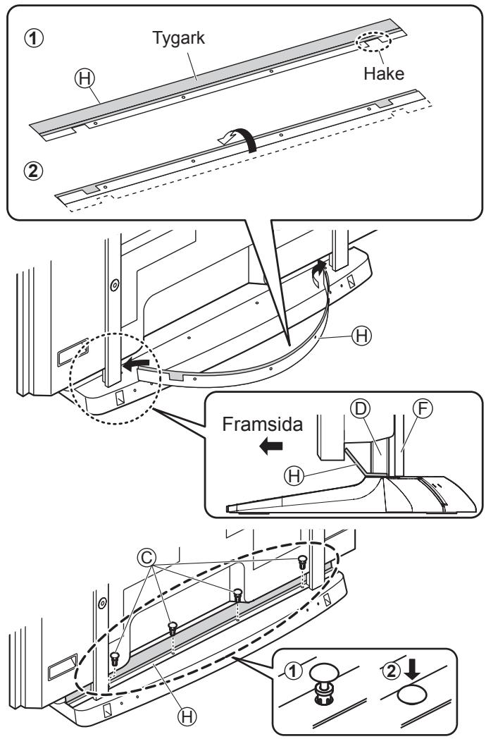 PANASONIC TY-ST65VX100 - Sätt fast och säkra ljusblockeringspanelen. - 1