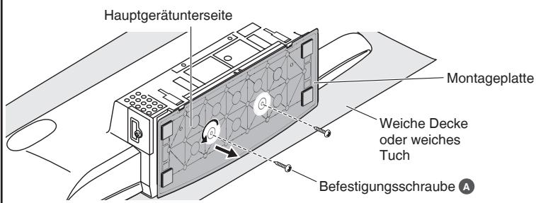 PANASONIC SC-HC30 - Entfernen der Montageplatte vom Gerät. - 1