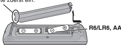 PANASONIC SC-HC30 - Vorbereiten der Fernbedienung - 1
