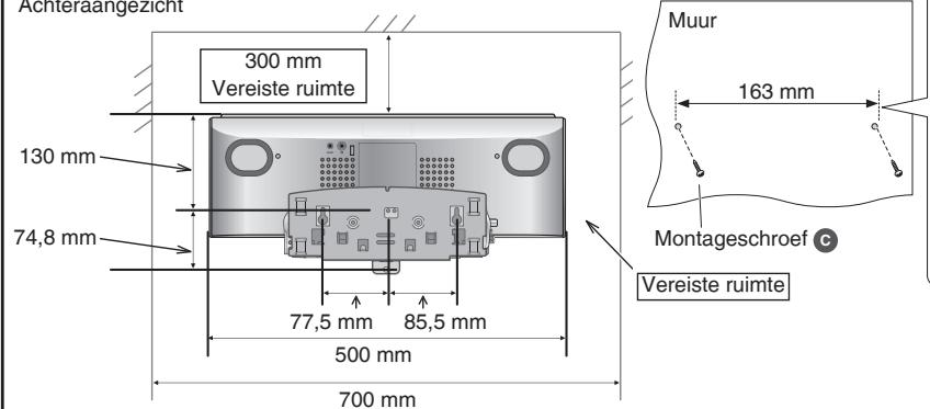 PANASONIC SC-HC30 - Inbrengen van de montageschroeven in de muur. - 1