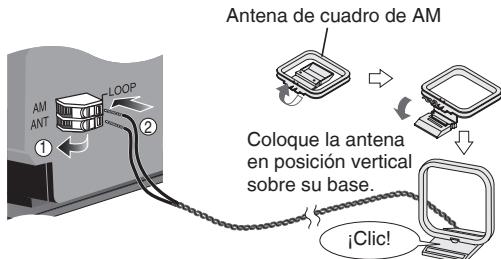 PANASONIC SC-HC30 - Conecte la antenna de cuadro de AM. - 1