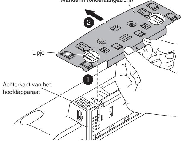 PANASONIC SC-HC30 - Bevestig de wandarm aan de achterkant van het apparaat. - 1
