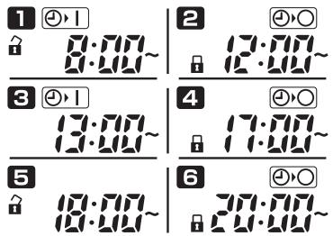 PANASONIC CZ-ESWC2 - Paramètres du temporisateur (Exemple) - 1