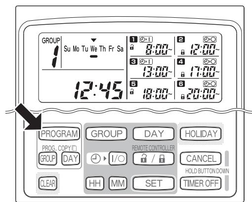 PANASONIC CZ-ESWC2 - ÉTAPE 5 Appuyer sur le bouton de programmation (PROGRAM). - 3