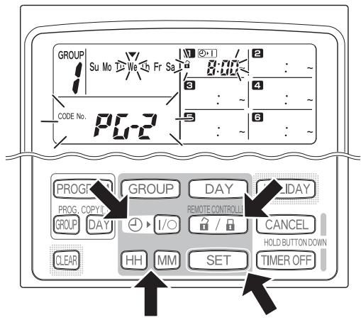 PANASONIC CZ-ESWC2 - ÉTAPE 5 Appuyer sur le bouton de programmation (PROGRAM). - 1