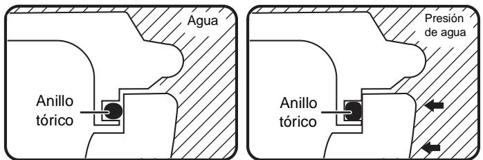 PANASONIC DMW-MCTZ5 - ■ Cómo el anillo tórico mantiene lo impermeable del estuche - 2