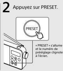 SONY XDR-S41DBP - Écoute d'une station préréglée - 2