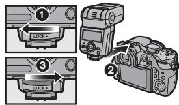 PANASONIC DMW-FL360LPP - Anbringen and der Kamera - 1
