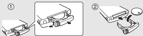 PANASONIC SC-HC38DBEG - ■ Vervangen van een knoopbatterij - 1