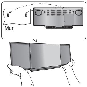 PANASONIC SC-HC38DBEG - Mesurez et marquez la position des supports de montage muraux (des deux côtés). - 6