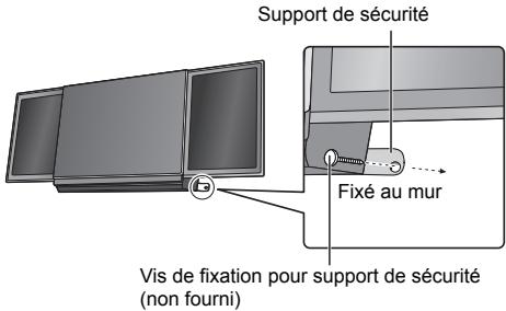 PANASONIC SC-HC38DBEG - Mesurez et marquez la position des supports de montage muraux (des deux côtés). - 7