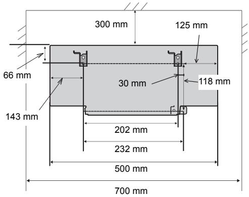 300 mm 125 mm 66 mm 30 mm 118 mm 143 mm 202 mm 232 mm 500 mm 700 mm