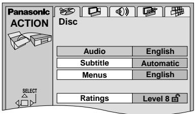 PANASONIC SCHT95GCP - Press [ACTION] to show the menus. - 1