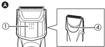 PANASONIC ER-GS60 - Identificatie van de onderdelen - 1