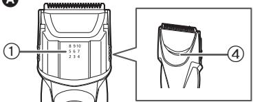 PANASONIC ER-GS60 - Oznaczenia częsci - 1