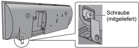 PANASONIC SC-NE1EG - Befestigen Sie die Sicherheitsvorrichtung mit der Schraube (mitgeliefert) an dem Gerät. - 1