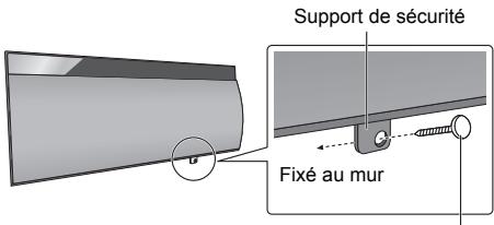 PANASONIC SC-NE1EG - Vissez la vis de fixation du support de sécurité (non fournie) pour sécuriser le support sur le mur. - 1