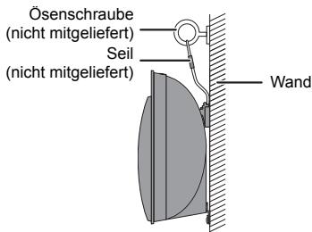 PANASONIC SC-NE1EG - Bringen Sie das Seil zur Sturzprüvention (nicht mitgeliefert) an der Wand an. - 1