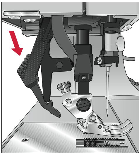 PFAFF TIPTRONIC 2020 - Encliquetage du pied presseur - 3