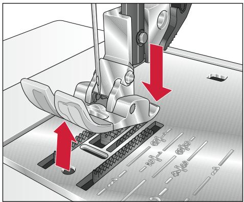 PFAFF TIPTRONIC 2020 - Encliquetage du pied presseur - 1