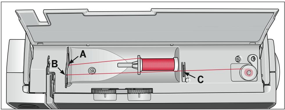 PFAFF TIPTRONIC 2020 - Mise en place de la canette - 4