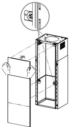 PANASONIC KHAX95XB - Installation du treillis et fixation de l'habillage de la hotte - 1