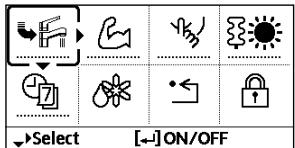 Select [←]ON/OFF