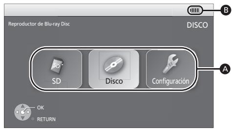 PANASONIC DMP-B200EBK - Pulse [ , , , ] para seleccionar el elemento y pulse [OK]. - 1