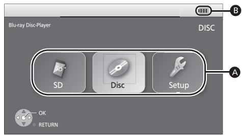 PANASONIC DMP-B200EBK - Drücken Sie [▲,▼,◁,▷], um die Option auszuwahlen und drücken Sie dann [OK]. - 1