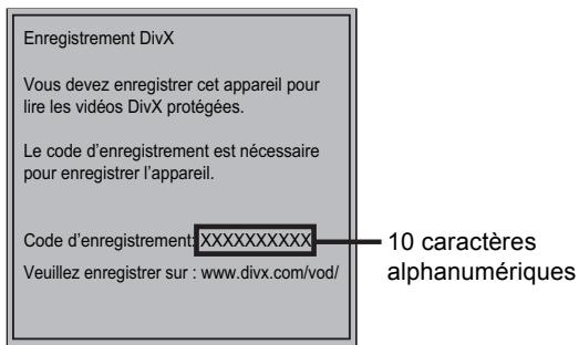 PANASONIC DMP-B200EBK - Affichez le code d'enregistrement de l'appareil. - 1