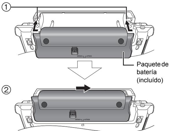 PANASONIC DMP-B200EBK - ■ Acoplamento del paquete de bateria - 1