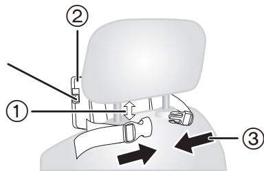 PANASONIC DMP-B200EBK - Befestigen Sie die Kopfstützen-Halterung am Vordersitz. - 1
