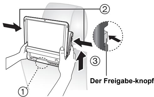 PANASONIC DMP-B200EBK - Lösen des Players aus der Halterung. - 1