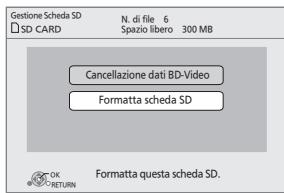 PANASONIC DMP-B200EBK - - Formattazione delle schede SD/Cancellazione dei dati - 1