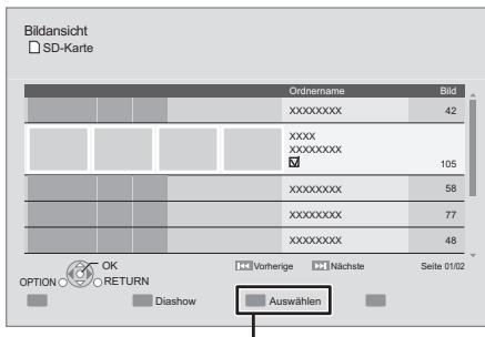 PANASONIC DMP-B200EBK - Drücken Sie [, ] zur Wahl des Ordners und dann [OK]. - 1