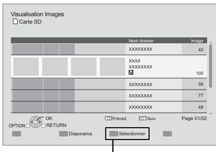 PANASONIC DMP-B200EBK - Appuyez sur [, ] pour sélectionner le dossier voulu puis appuyez sur [OK]. - 1
