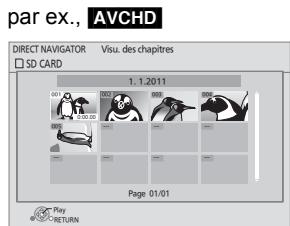 PANASONIC DMP-B200EBK - Appuyez sur [, ] pour sélectionner "Visu. des chapitres" ou "Voir listes de lecture" puis appuyez sur [OK]. - 1