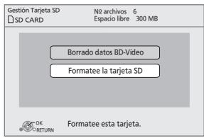 PANASONIC DMP-B200EBK - ■ Formateo de tarjetas SD/Borrado de datos - 1