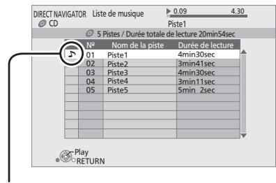 PANASONIC DMP-B200EBK - Appuyez sur [, ] pour sélectionner la piste puis appuyez sur [OK]. - 1