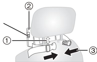 PANASONIC DMP-B200EBK - Instale el soporte para montaje en reposacabezas en el asiento delantero. - 1