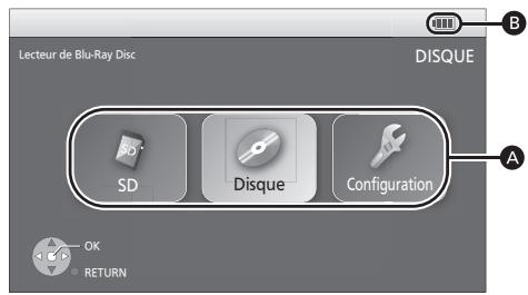 PANASONIC DMP-B200EBK - Appuyez sur [ , , , ] pour selectionner I'option puis appuyez sur [OK]. - 1