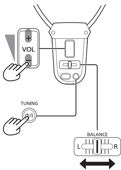 VOL TUNING A/I BALANCE L R