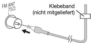 PANASONIC SC-PM600EG - Verbinden Sie die FM (UKW)-Zimmerantenne. - 1