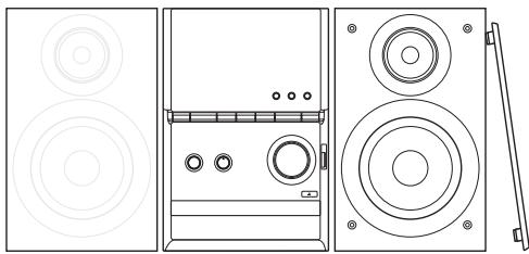 PANASONIC SC-PM600EG - Emplacement des enceintes - 1